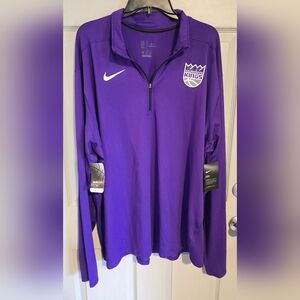 NWT Nike DRI-FIT Sacramento KINGS Quarter Zip NBA Longsleeve Shirt Men's 3XL